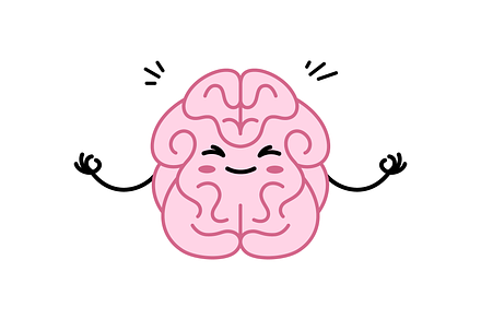 Kawaii brain meditates