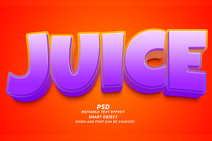 Juice PSD 3d Editable Text Effect, a Layer Style Add-On by TrueVector