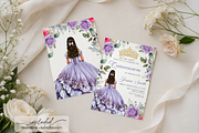 Elegant Purple Quinceañera Invite, a Templates & Theme by VeliusCreativeStudio (Thumbnail 2 of 3)