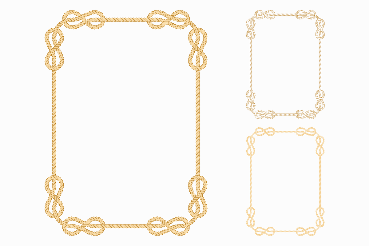 Rope Frame Label SVG PNG Bundle, a Decorative Illustration by Kusumaillustration (Photo 8 of 15)