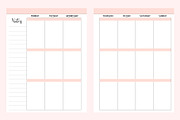 Weekly Planner Inserts 8.5x11 Pink, a Stationery Template by EasyLifePlanners (Thumbnail 2 of 3)