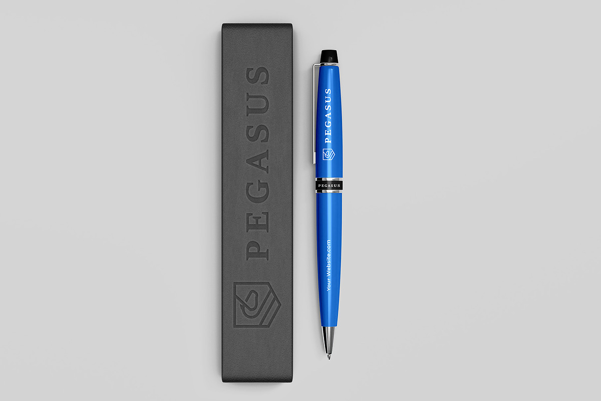 Ballpoint Pen Mockup - 8 views, a Pens & Pencil Mockup by Illusiongraphic (Photo 8 of 26)