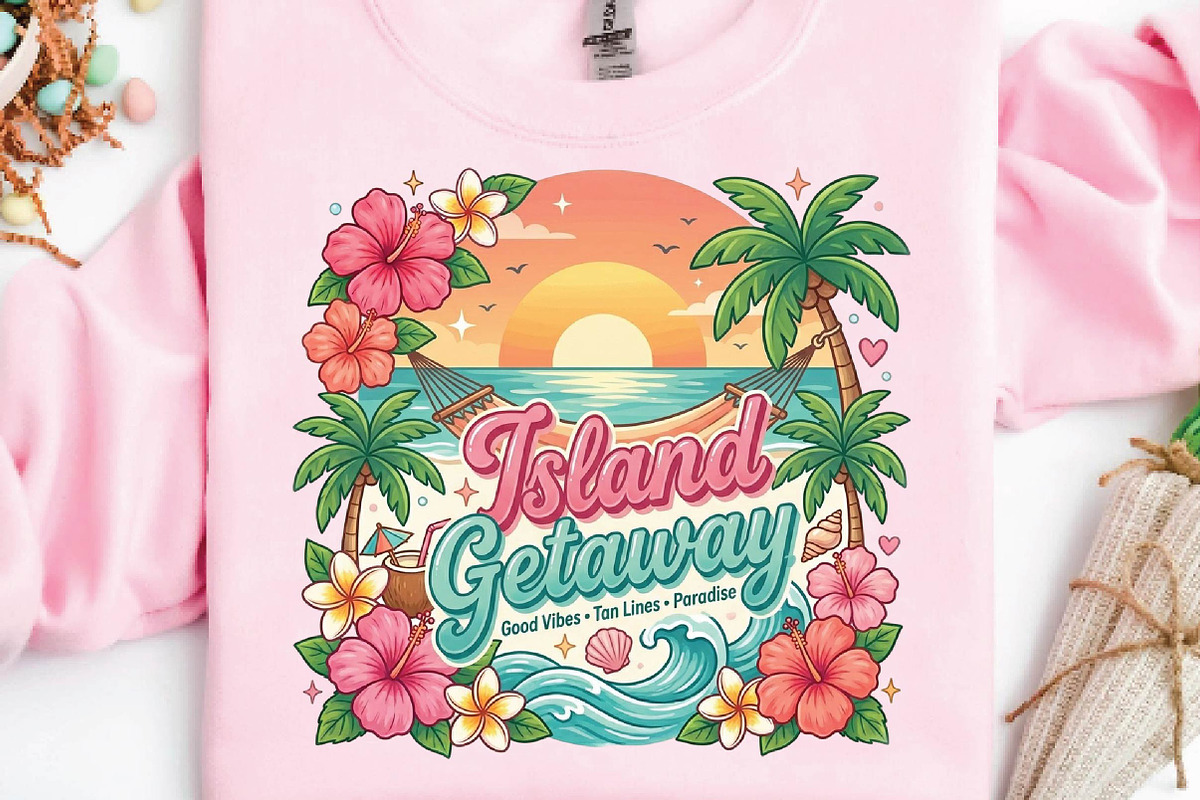 Island Getaway Tropical Beach PNG, a Seasonal Illustration by DreamPrint404 (Photo 5 of 6)