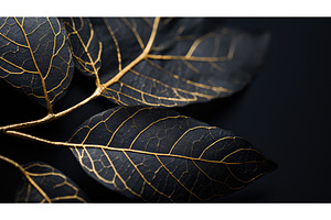 intricate black and gold leaves ai, a Background Photo by pikepicture