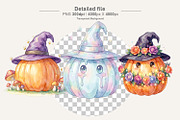 Witch Hat Pumpkin Sublimation, an Illustration by Artnoy (Thumbnail 3 of 8)