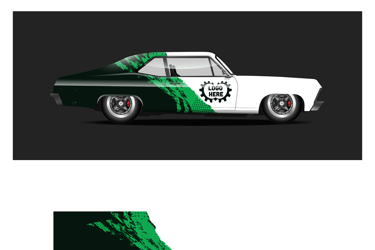 Dynamic Racing Car Graphics, a Transportation Illustration by CarWrap design (Photo 2 of 4)
