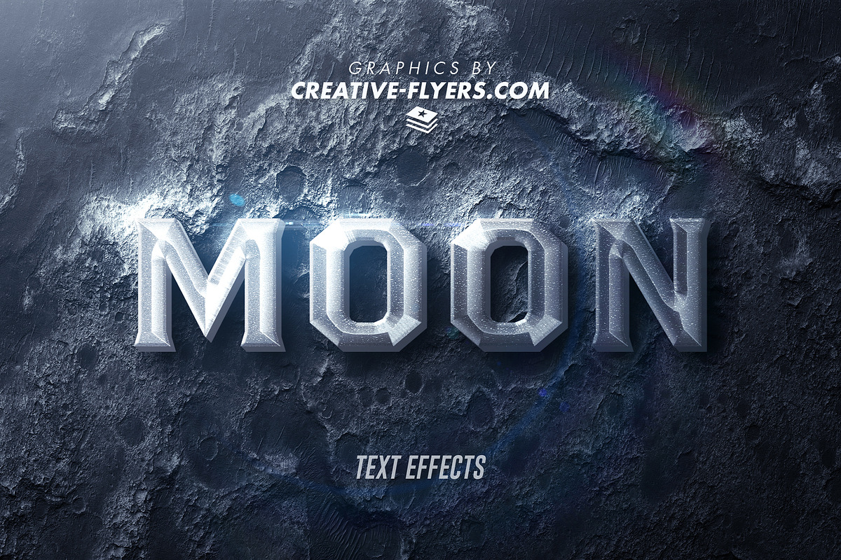 Photoshop Text Effects (Moonscape), a Brushes & More by Rome B Creation (Photo 1 of 2)