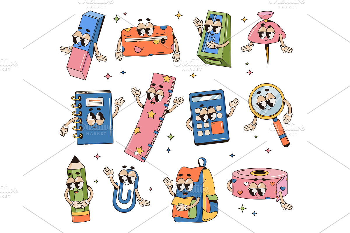 Set of office comic characters with, an Education Illustration by Elegant Solution
