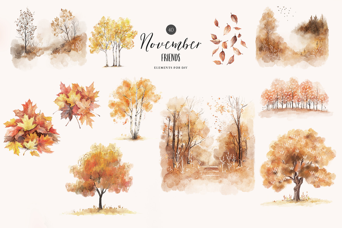 November Friends - Woodland, a Seasonal Illustration by Isabelle Salem (Photo 3 of 9)