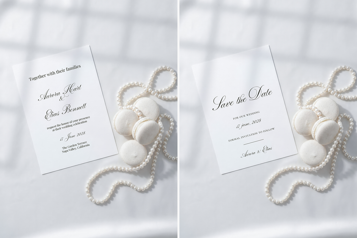 5x7 Pearl Wedding Invitation Mockup, an Advertising Mockup by Serenefeeling (Photo 2 of 7)