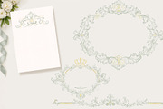 Green&Gold Baroque Wedding Set, a Decorative Illustration by AlenaVlasko stock Market (Thumbnail 4 of 8)