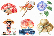 Watercolor Japanese Summer Vacation, an Illustration by Craft Nest (Thumbnail 3 of 6)