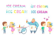 Watercolor Ice Cream clipart., a Decorative Illustration by Kattarina Po (Thumbnail 2 of 9)