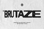 MN Brutaze - Handwritting Sans Serif, a Handwritten Font by Mantra Naga (Thumbnail 1 of 17)