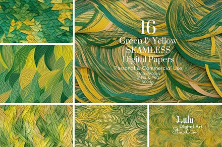 Green & Yellow Seamless Digital-16