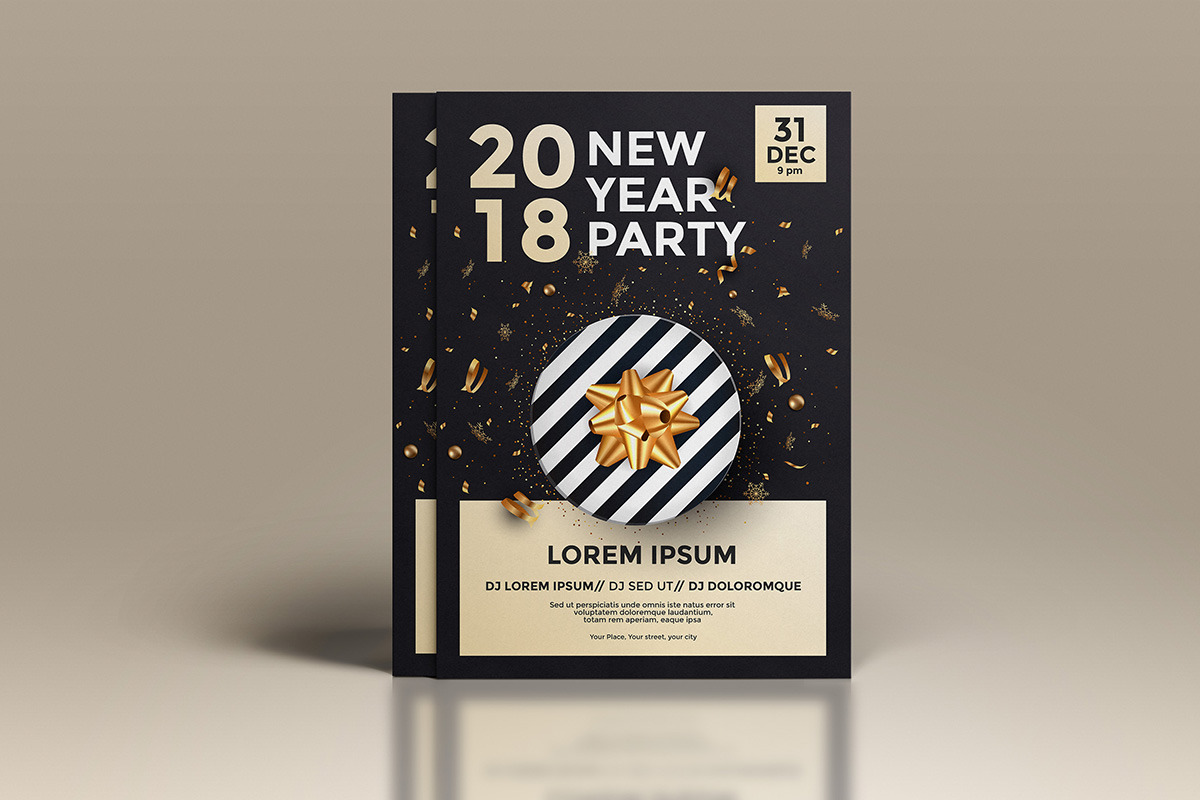 Set of 10 Christmas Party Flyer, a Flyer Template by Creative Graphics (Photo 4 of 12)
