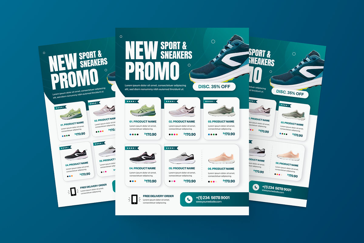 Shoes Catalogue Product Promo Flyer, a Flyer Template by MMPixelCraft (Photo 5 of 6)