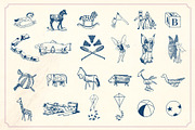 141 vintage toys vector pack, an Object Graphic by Mr Vintage (Thumbnail 4 of 10)