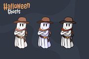 Halloween Ghost Collection, a Seasonal Illustration by moja doodle (Thumbnail 4 of 5)