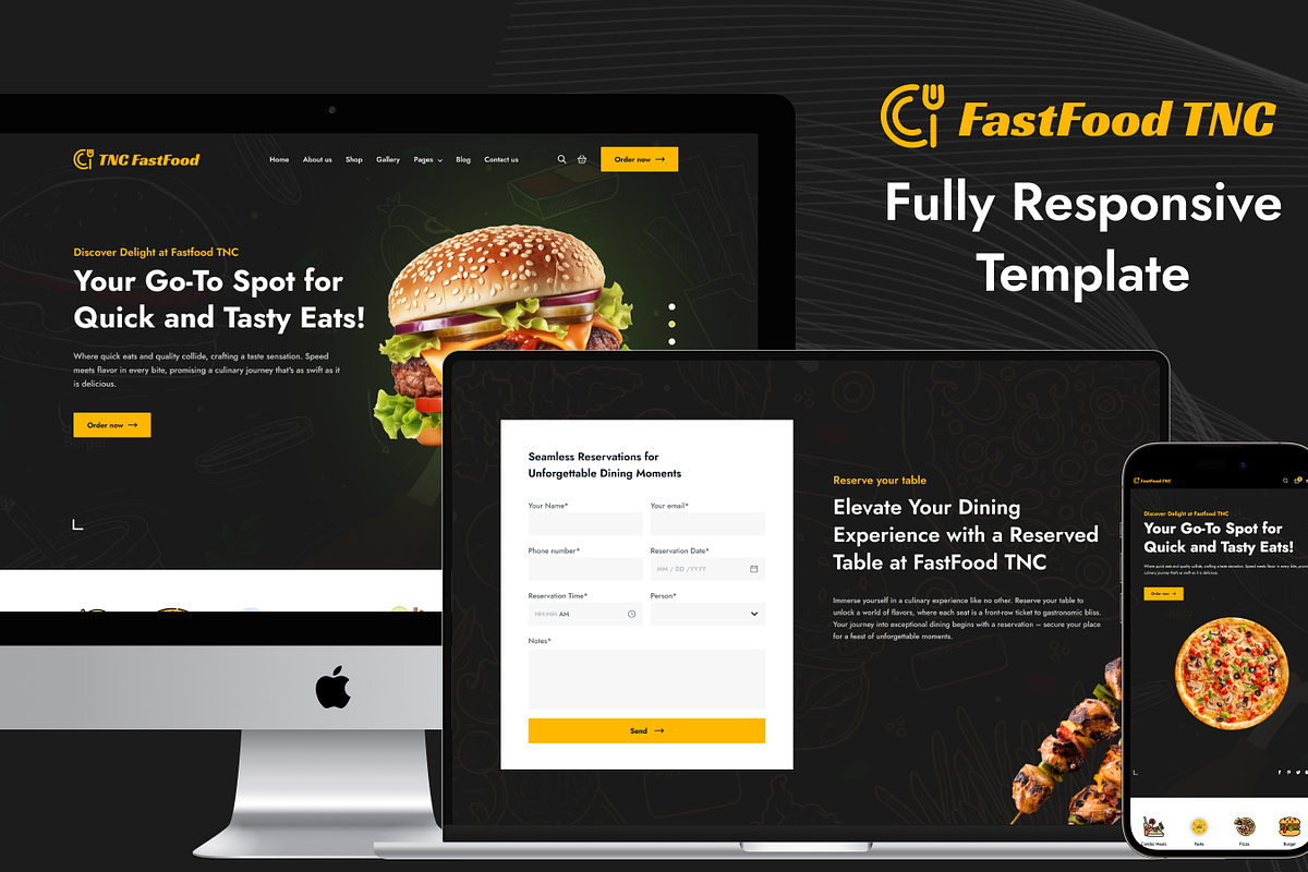 FastFood - Restaurant HTML Template, a HTML Template by TNCFlow (Photo 2 of 5)