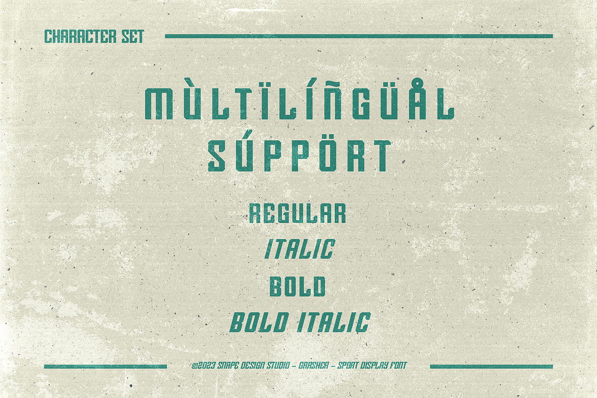 Grasher - Sport Font, a Sans Serif Font by Snape Design Studio (Photo 3 of 5)