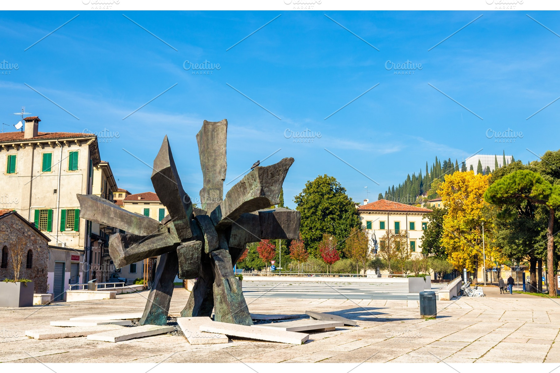 Piazza Isolo in Verona - Italy, Veneto, an Architecture Photo by Leonid Andronov