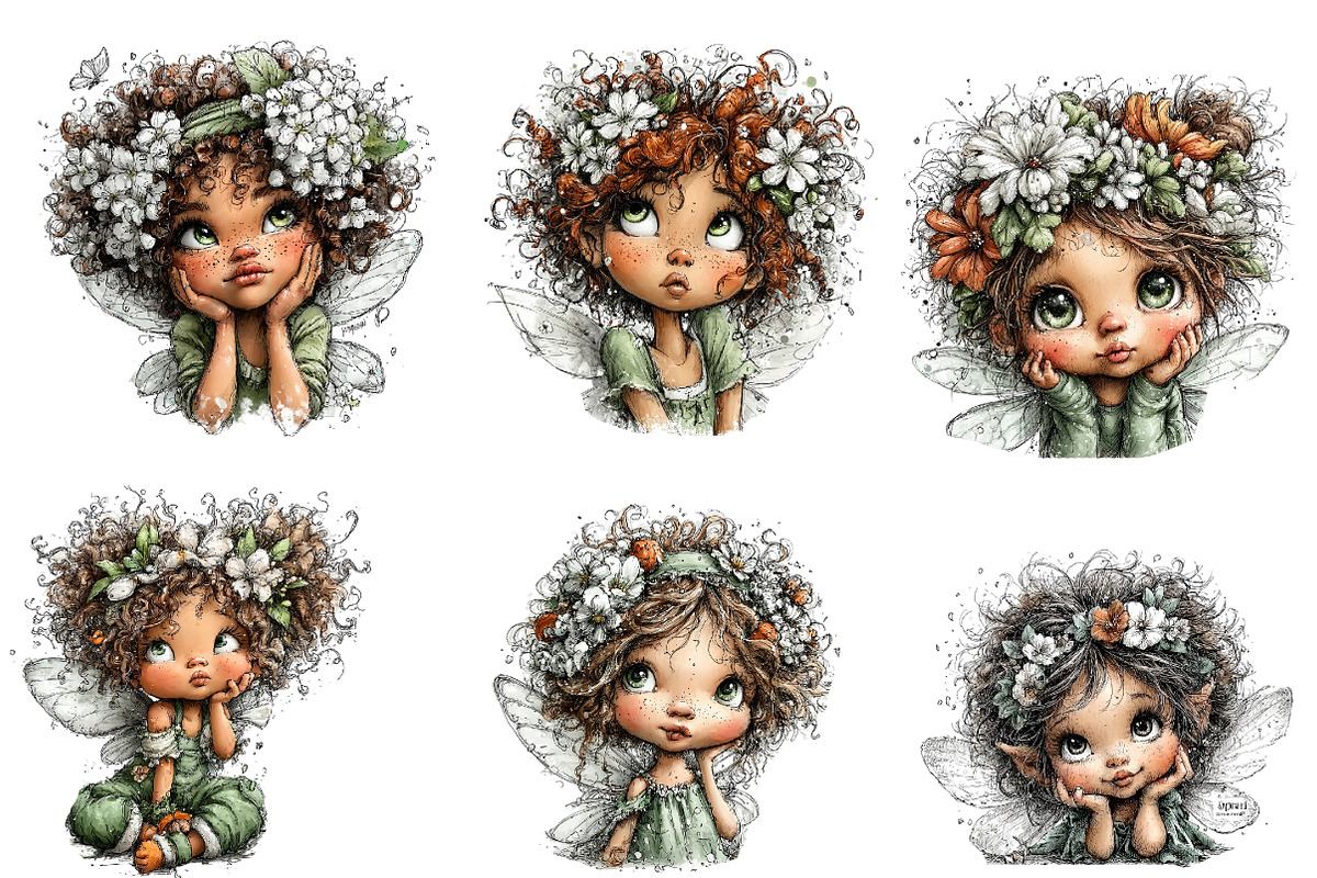 Birthday fairy clipart, an Illustration by CreationArt (Photo 2 of 5)
