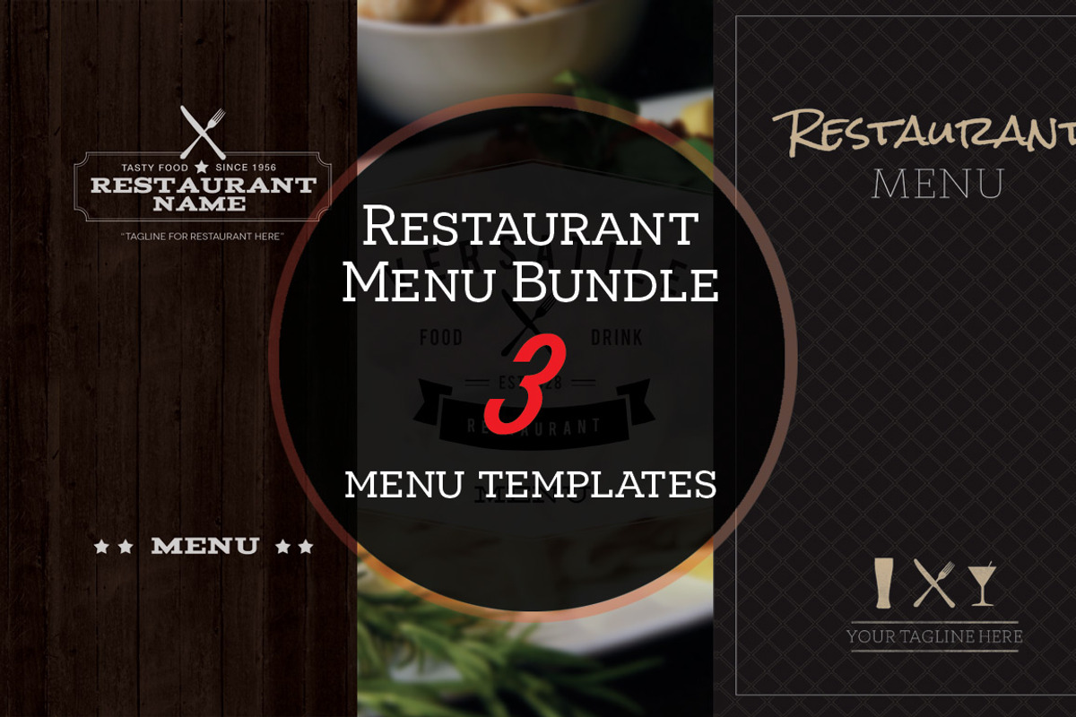 Restaurant Menu Bundle, a Brochure Template by Nathan Knight Design (Photo 1 of 5)