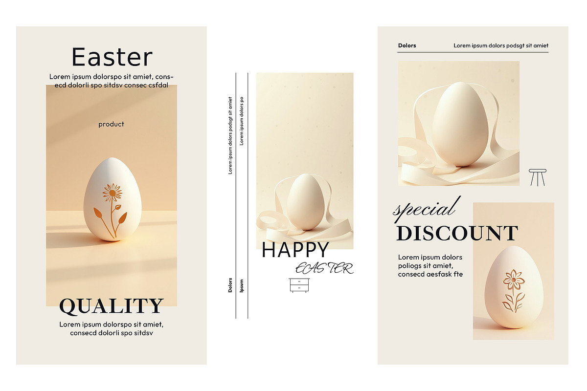 Easter Egg Illustrations | Minimal, a Seasonal Illustration by Preza Buro (Photo 4 of 5)