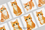 15 Bundle Watercolor Orange Kitten, an Animal Illustration by Morspective (Thumbnail 3 of 8)