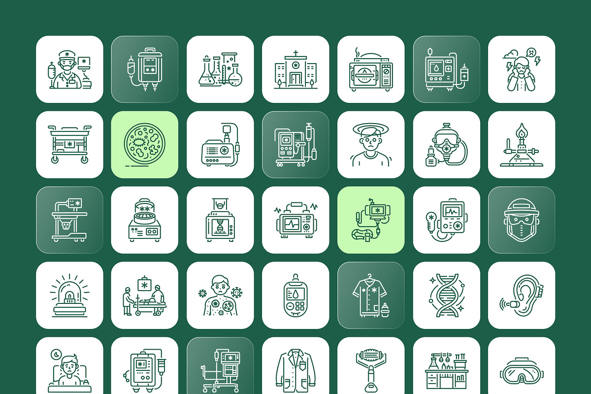 Medical Treatment Icons Set, an Outline Icon by Prosymbols (Photo 8 of 8)