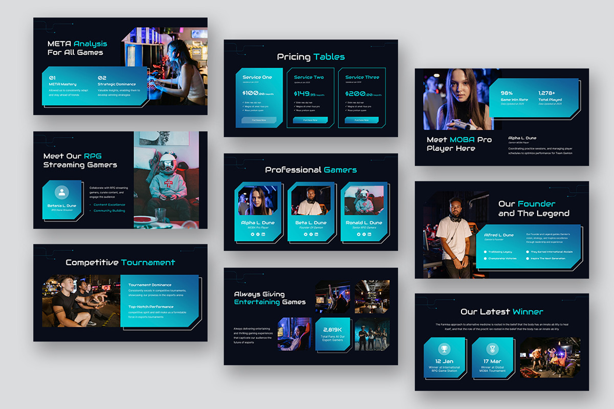 Gamion Esport Gaming Google Slides, a Presentation Template by kerismaker (Photo 5 of 10)