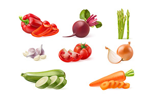 Realistic vegetables food. 3d, an Illustration by Stock-Smart-Start