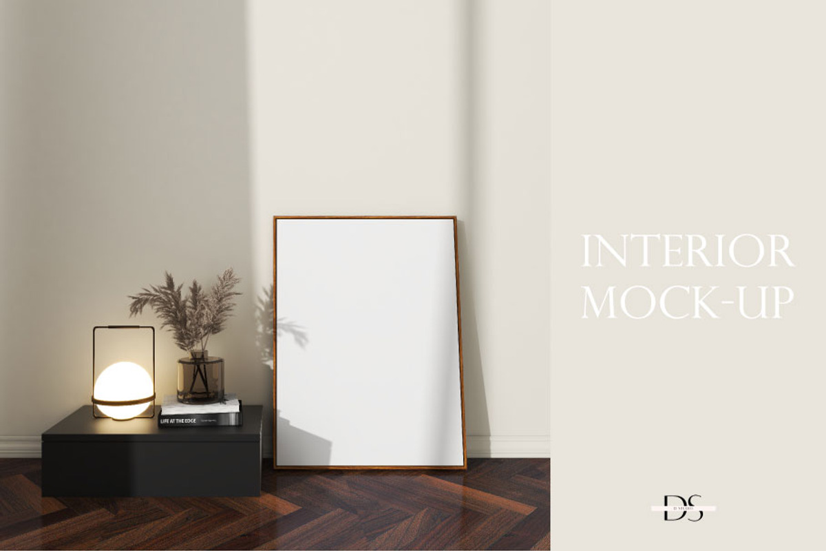 Interior mockup template for wall po, a Print Template by DSTUDIO888 (Photo 1 of 4)
