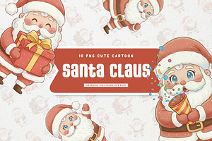 Charming Santa Claus Cute Kids