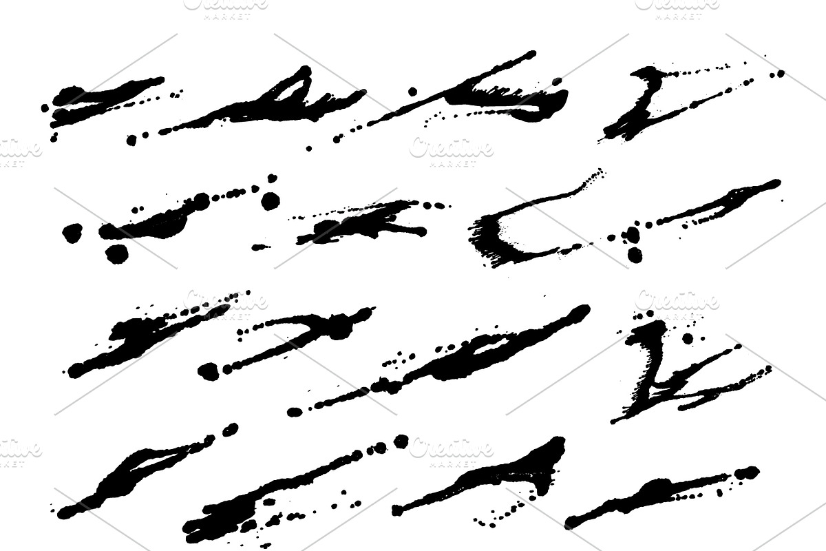 Big vector set of painted blots, a Texture Graphic by Valentain_Jevee (Photo 17 of 31)