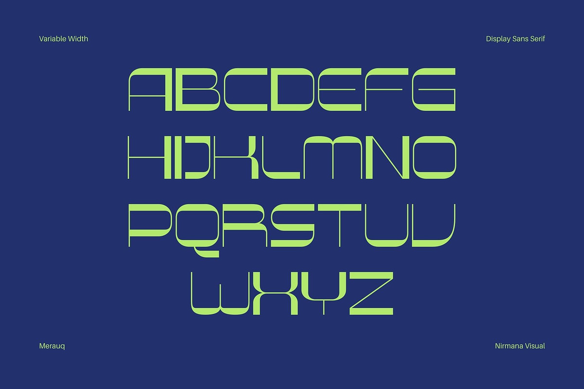 Merauq - Display Font, a Sans Serif Font by Nirmana Visual (Photo 4 of 15)