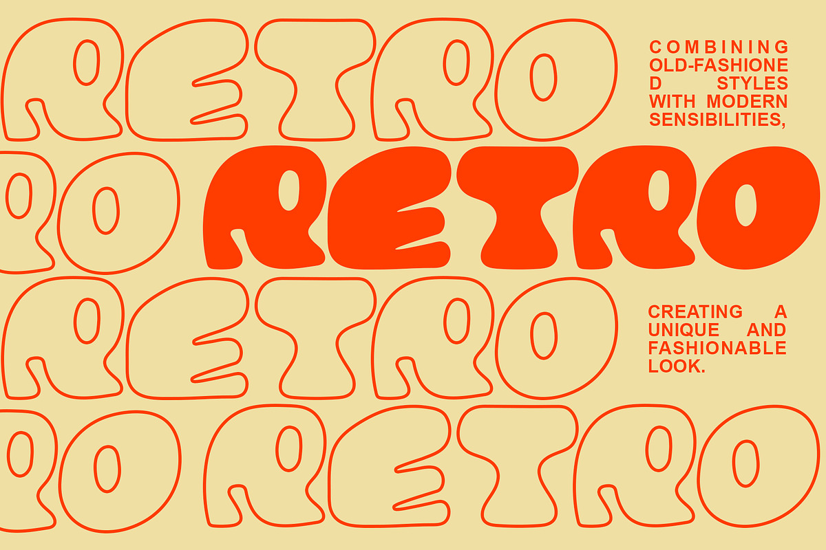 Trendretro - 80s & 90s Display Font, a Sans Serif Font by CreativeFolks (Photo 4 of 9)
