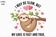 Sloth Valentine Graphic for Sloth, an Illustration by Canvas Craft (Thumbnail 1 of 7)