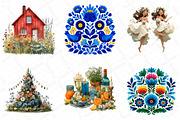 Swedish Midsummer Party Clipart, an Illustration by DreamPrint404 (Thumbnail 3 of 4)