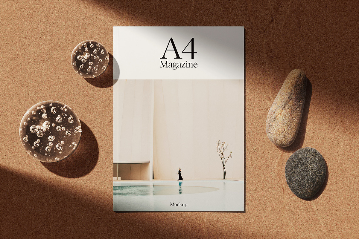 A4 Magazine Mockup Kit, a Print Template by Mint Actions (Photo 2 of 10)