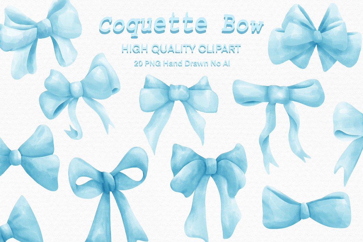 Coquette Bow Clipart, an Object Illustration by Vavavan Artwork (Photo 1 of 4)
