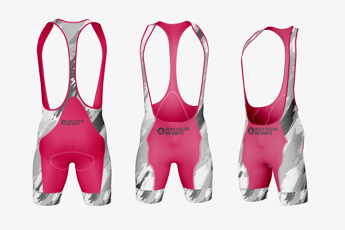 Men's Cycling Bib Shorts Mockup, a Product Mockup by OneVectorStock