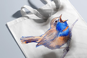 Small forest birds - watercolor set, an Object Graphic by ViktoriArt (Thumbnail 6 of 6)