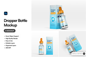 Dropper Bottle Mockup, a Packaging Mockup by SLAB! Design