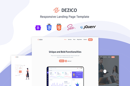 Dezico - Responsive Landing page Tem