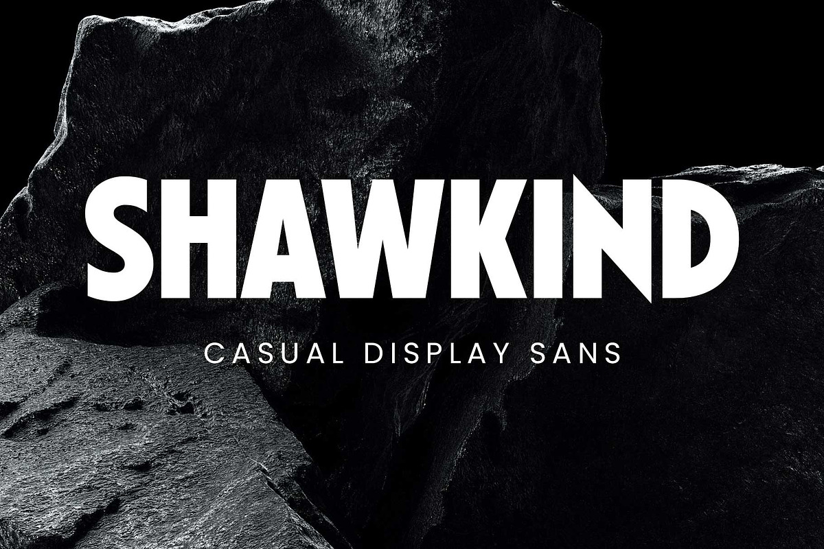 Shawkind - Display Font, a Sans Serif Font by Arterfak Project (Photo 1 of 12)