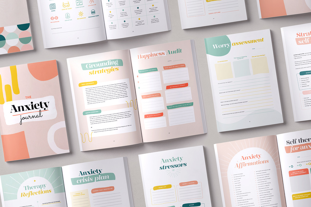 Anxiety Journal | Canva & Printable, a Magazine Template by Marigold Studios (Photo 3 of 9)