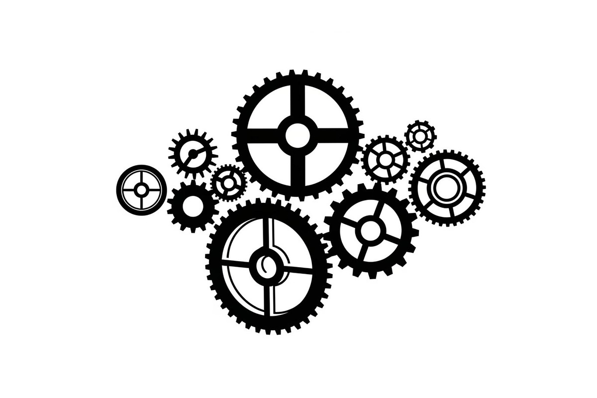 Gear & Cogwheel Silhouette Vector Bu, an Illustration by jahid234 (Photo 34 of 51)