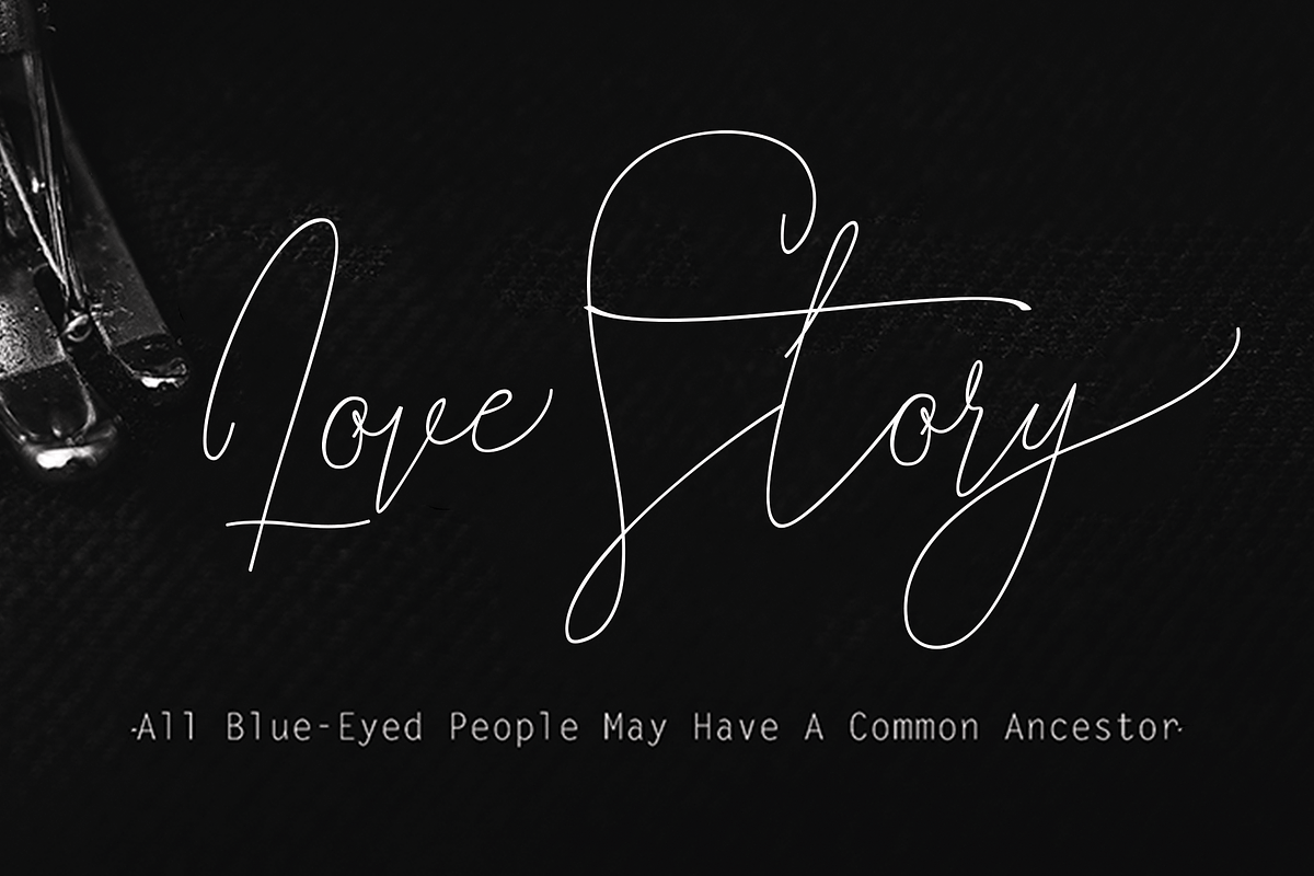 Love Story, a Script Font by Deniz86 (Photo 1 of 6)